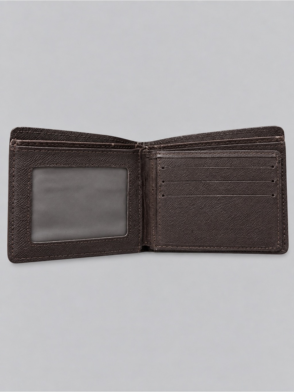 Signature Pattern Bi-Fold Wallet - Brown - Picture 3 of 4